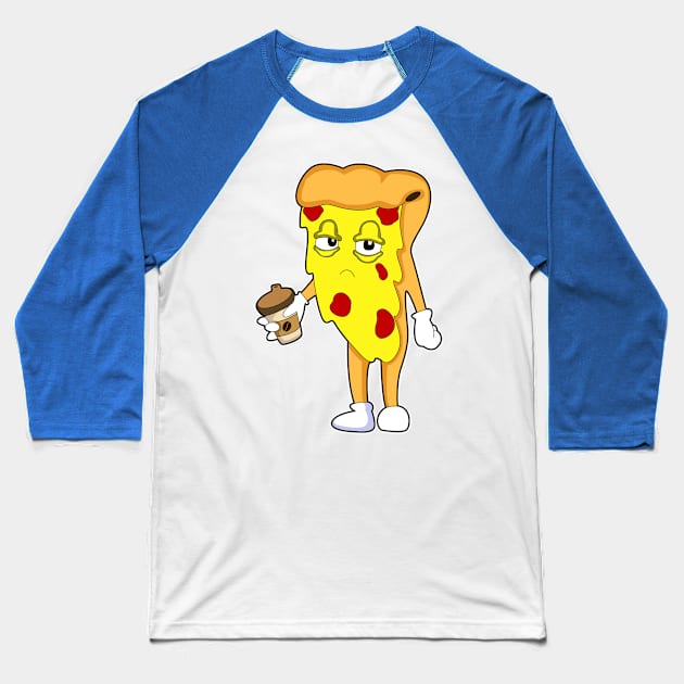 Pizza with Salami Cheese & Coffee Baseball T-Shirt by Markus Schnabel